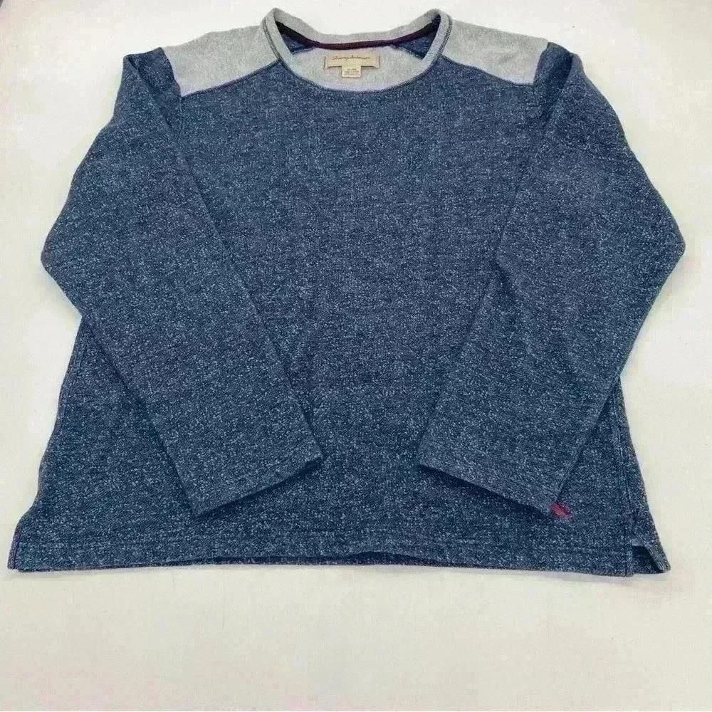 Tommy Bahama Beach Crewneck Pullover Blue/Gray Size L